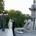 Gallery image of Beautiful image of wedding couple with romatic kiss and sunlit background